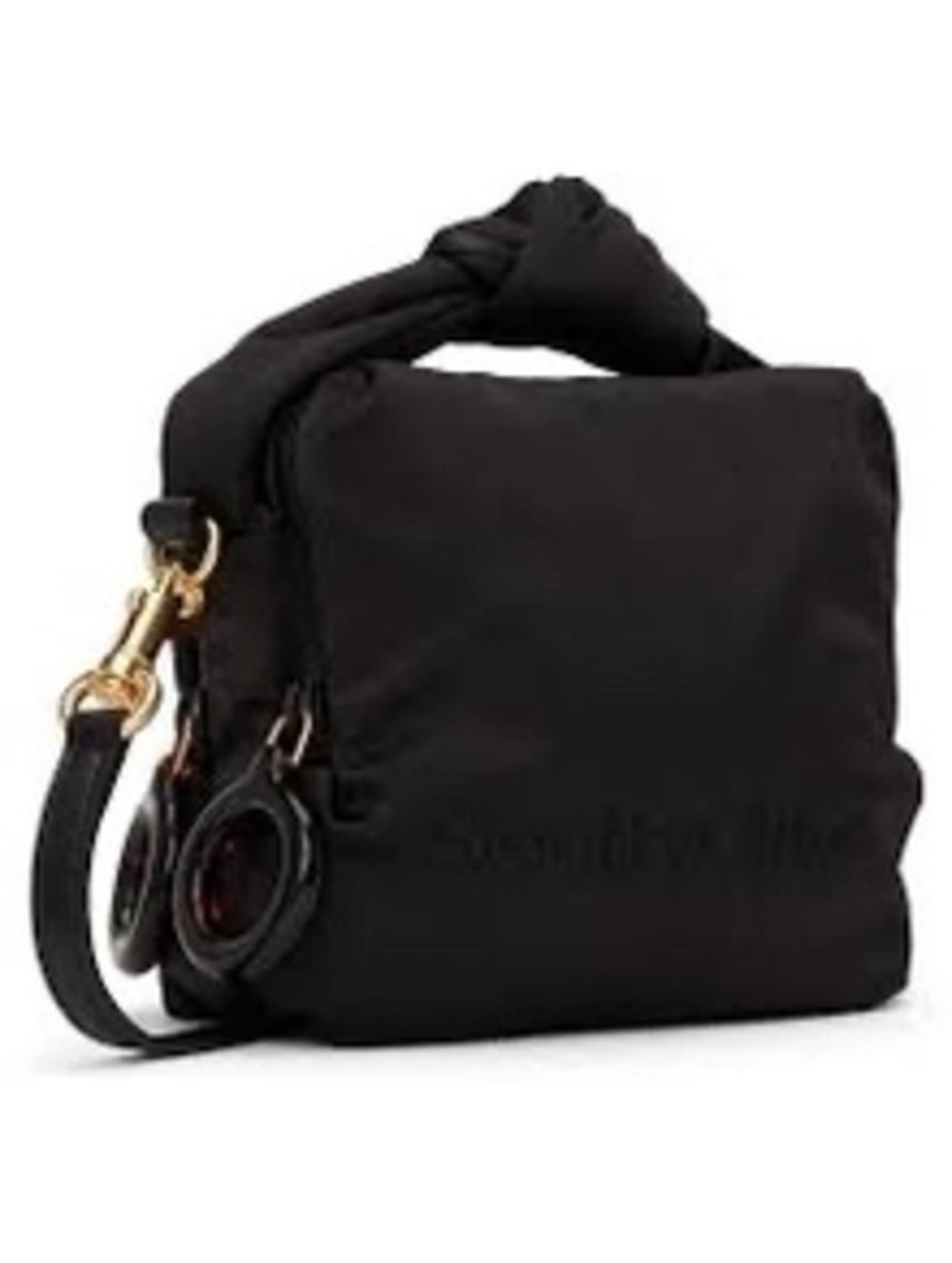See by Chloé Tilly Small Black Satin Crossbody Camera Bag Knotted Bow Handle